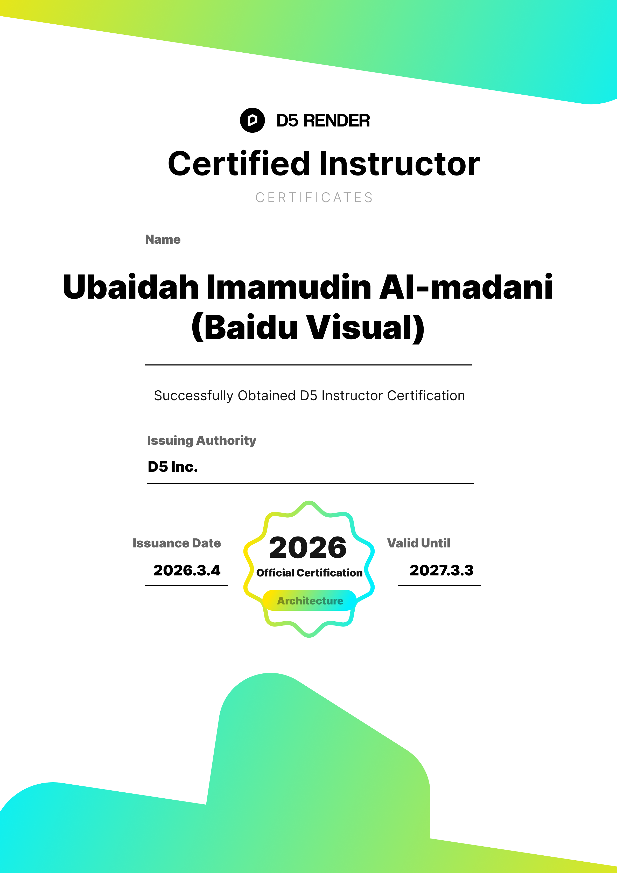 Certified Instructor